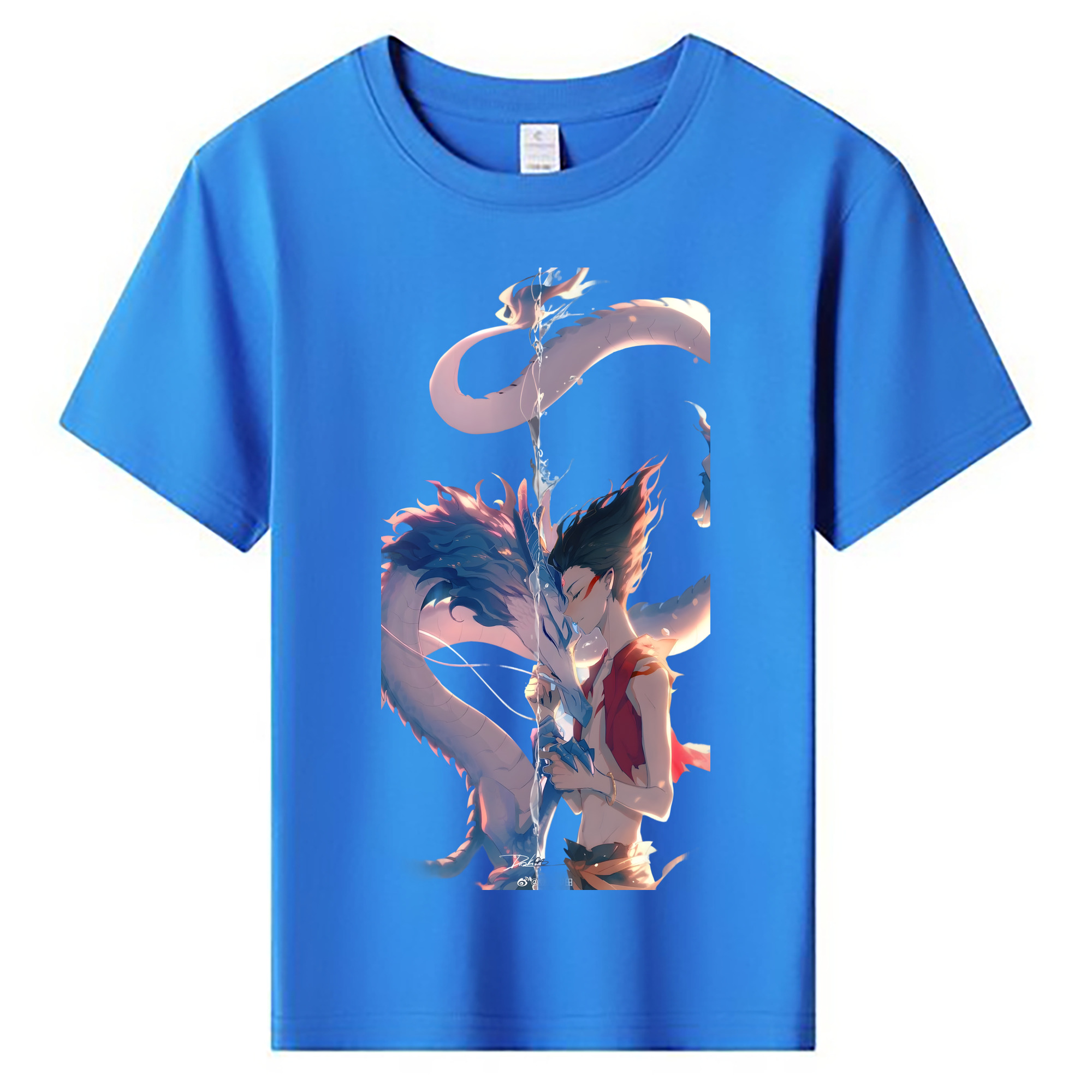 （画像用） Ne Zha 2 ナタ 魔童の大暴れ 綿100％キッズTシャツ（フロントプリント）